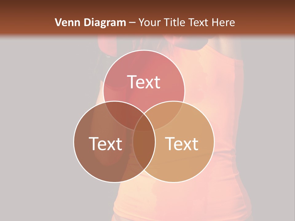 Sporty Girl In Boxing Gloves Punching PowerPoint Template