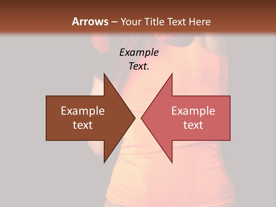 Sporty Girl In Boxing Gloves Punching PowerPoint Template