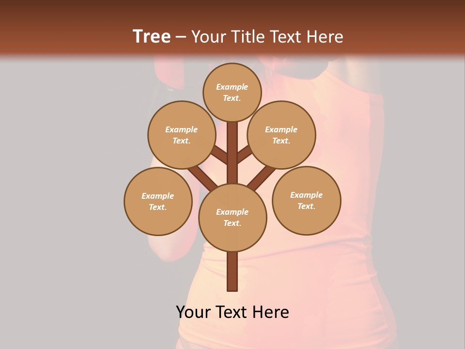 Sporty Girl In Boxing Gloves Punching PowerPoint Template