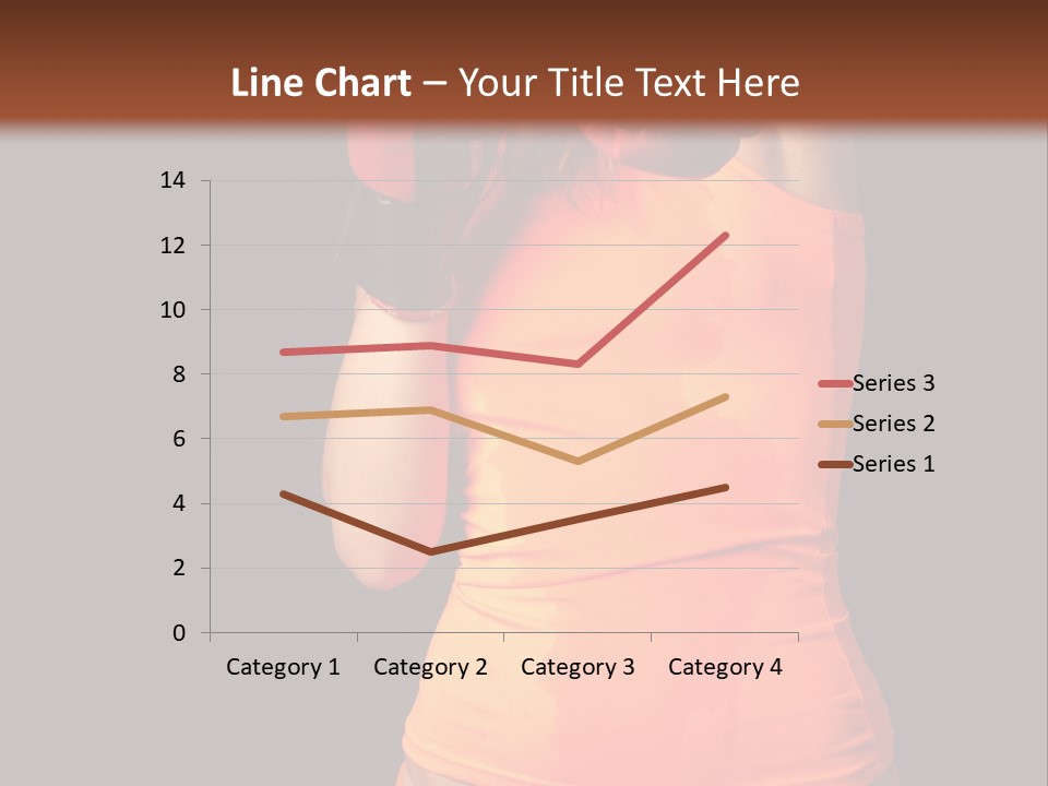 Sporty Girl In Boxing Gloves Punching PowerPoint Template