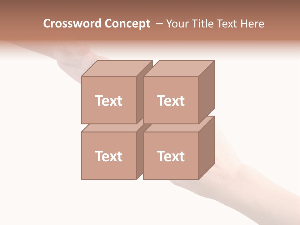 Close-Up Hand Reaching For Something. PowerPoint Template