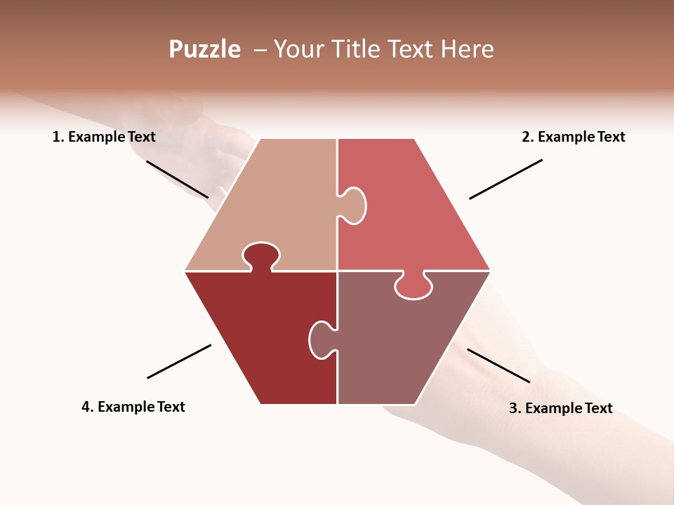 Close-Up Hand Reaching For Something. PowerPoint Template