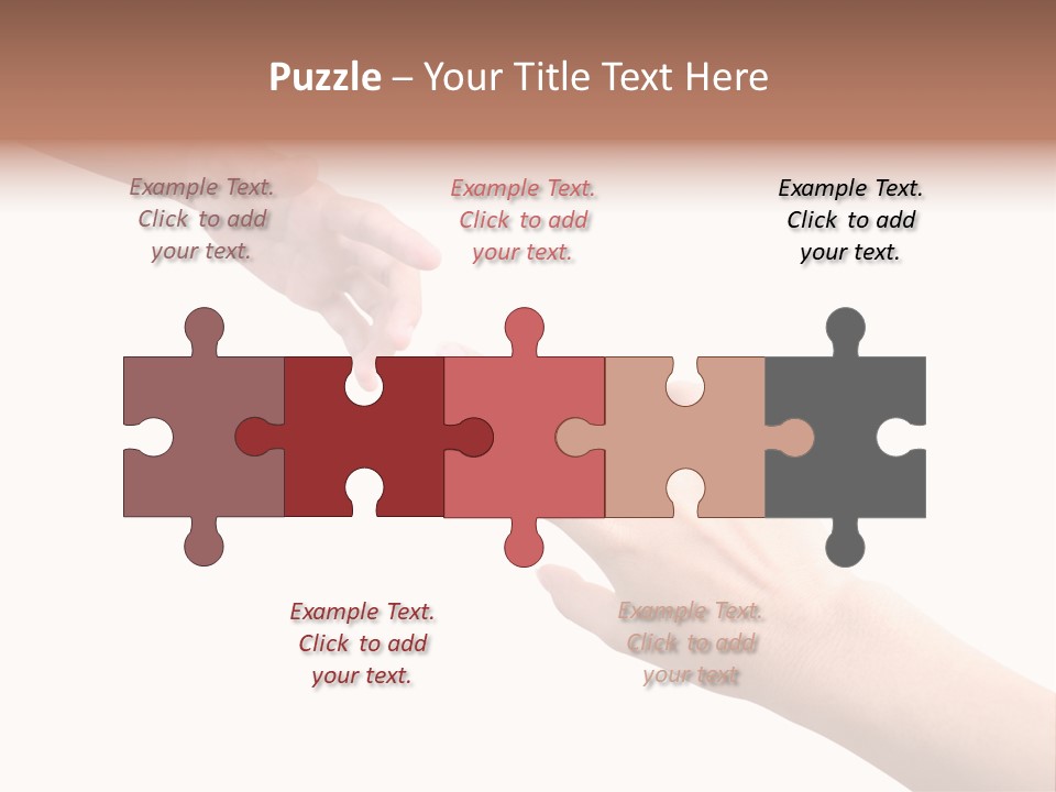 Close-Up Hand Reaching For Something. PowerPoint Template