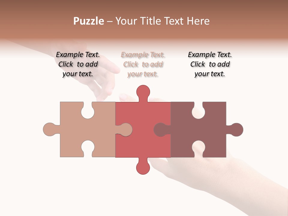 Close-Up Hand Reaching For Something. PowerPoint Template