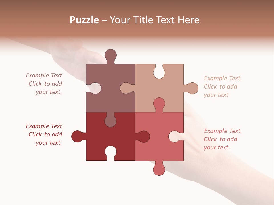 Close-Up Hand Reaching For Something. PowerPoint Template