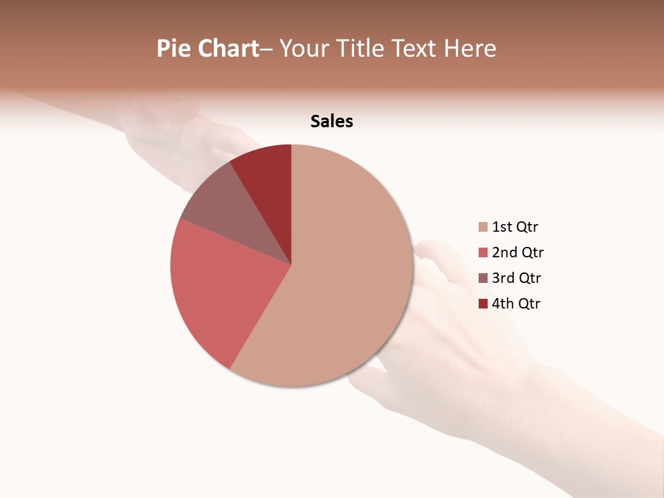 Close-Up Hand Reaching For Something. PowerPoint Template