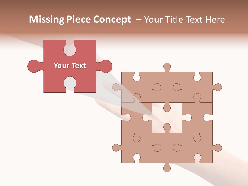 Close-Up Hand Reaching For Something. PowerPoint Template