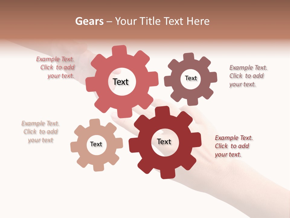 Close-Up Hand Reaching For Something. PowerPoint Template