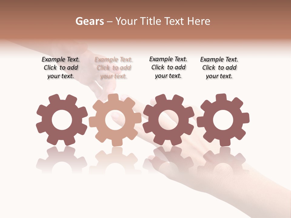 Close-Up Hand Reaching For Something. PowerPoint Template