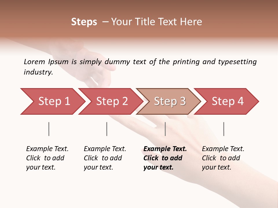 Close-Up Hand Reaching For Something. PowerPoint Template