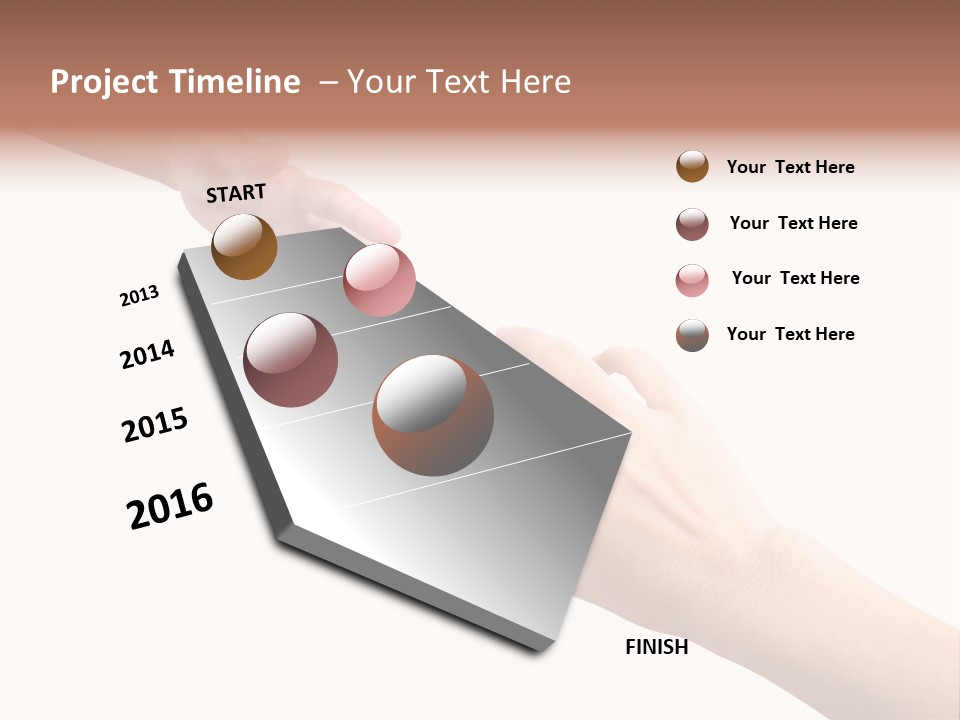 Close-Up Hand Reaching For Something. PowerPoint Template