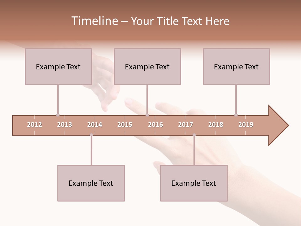 Close-Up Hand Reaching For Something. PowerPoint Template