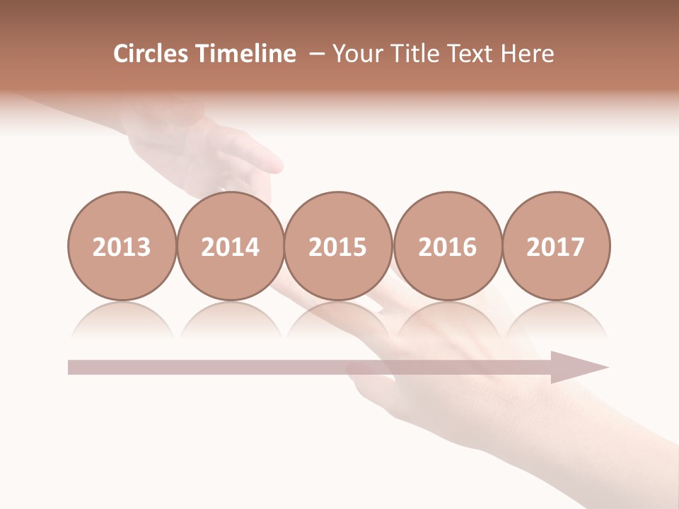 Close-Up Hand Reaching For Something. PowerPoint Template