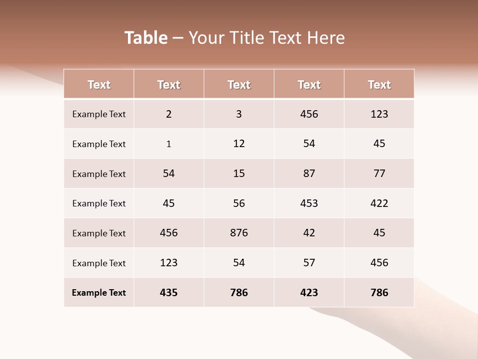 Close-Up Hand Reaching For Something. PowerPoint Template