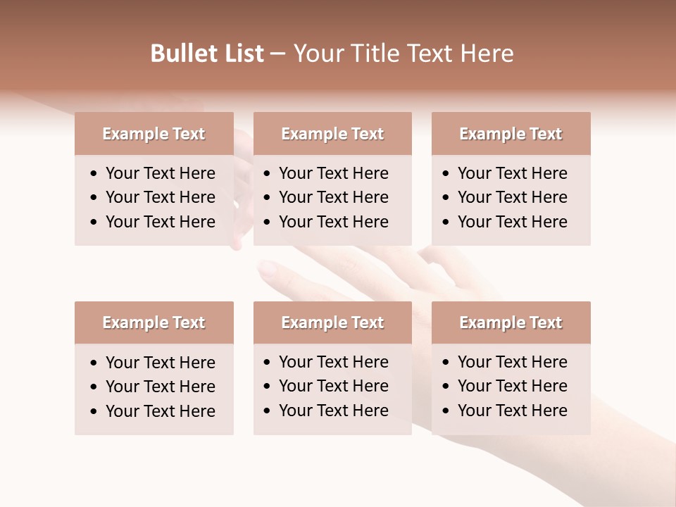 Close-Up Hand Reaching For Something. PowerPoint Template