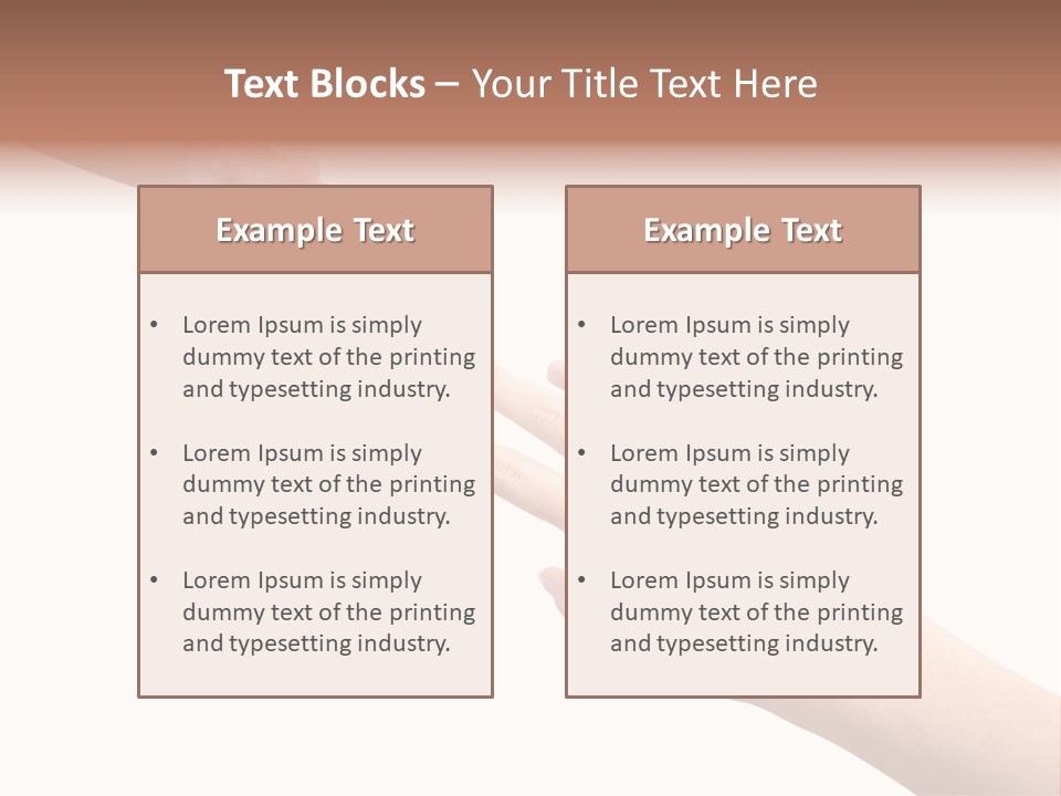 Close-Up Hand Reaching For Something. PowerPoint Template