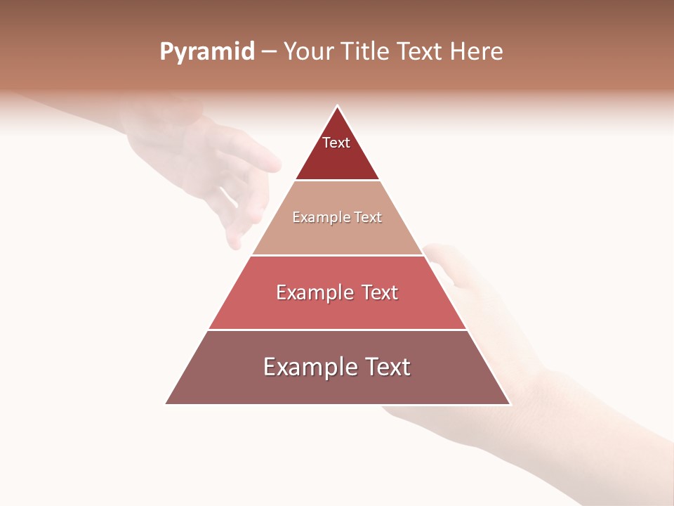 Close-Up Hand Reaching For Something. PowerPoint Template