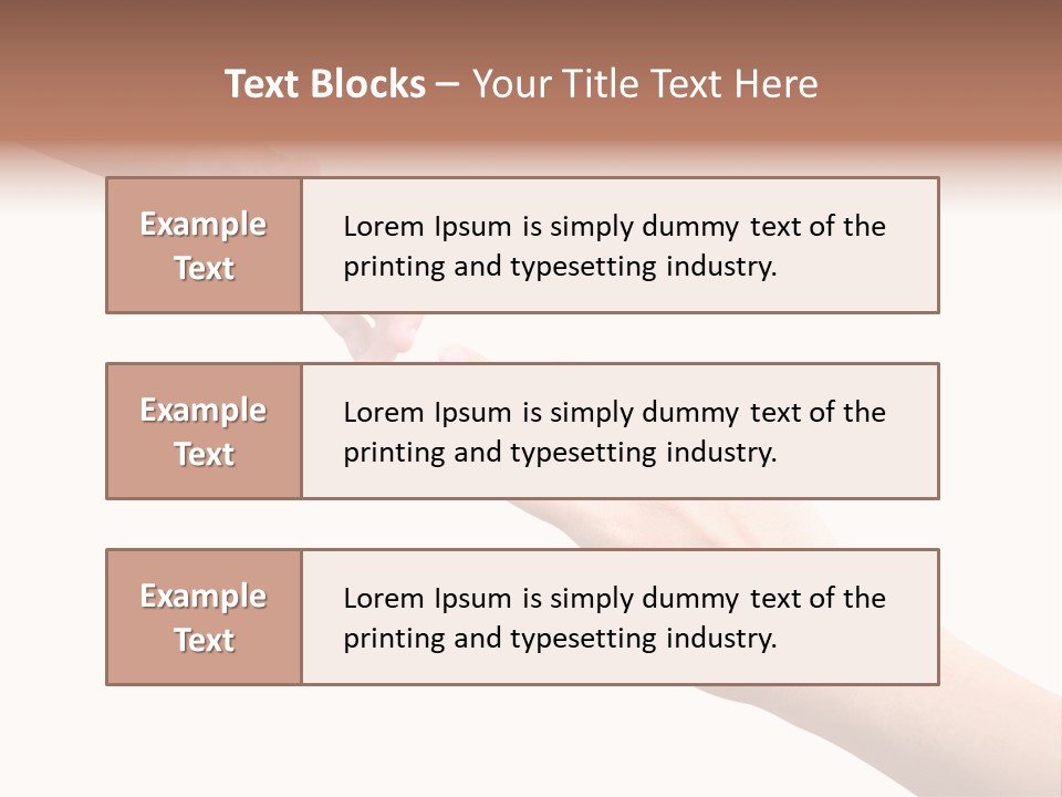 Close-Up Hand Reaching For Something. PowerPoint Template