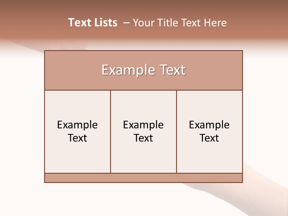 Close-Up Hand Reaching For Something. PowerPoint Template