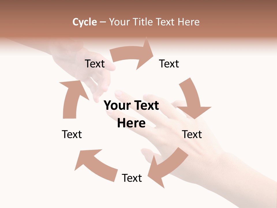 Close-Up Hand Reaching For Something. PowerPoint Template