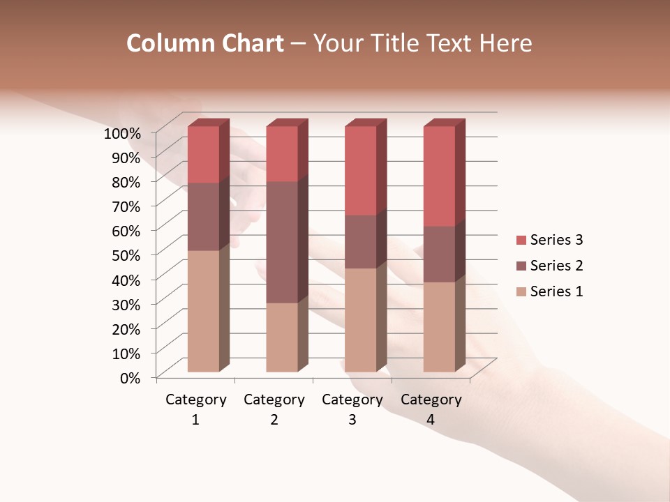 Close-Up Hand Reaching For Something. PowerPoint Template