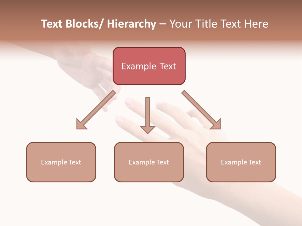 Close-Up Hand Reaching For Something. PowerPoint Template