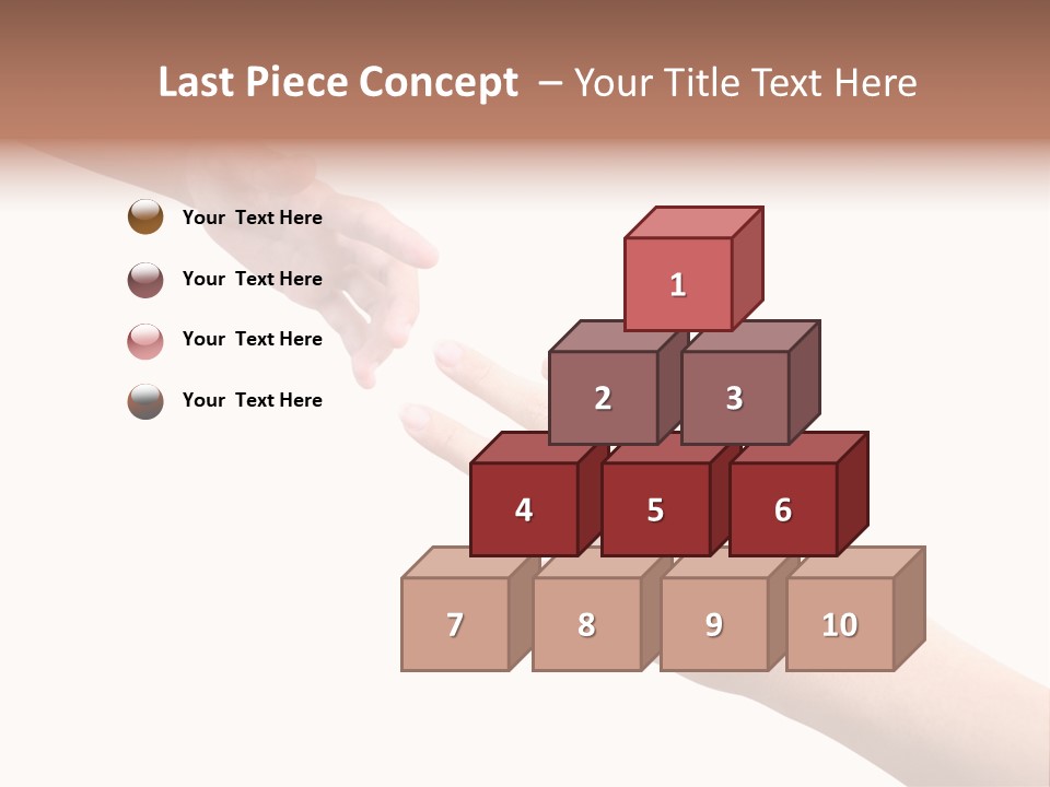 Close-Up Hand Reaching For Something. PowerPoint Template