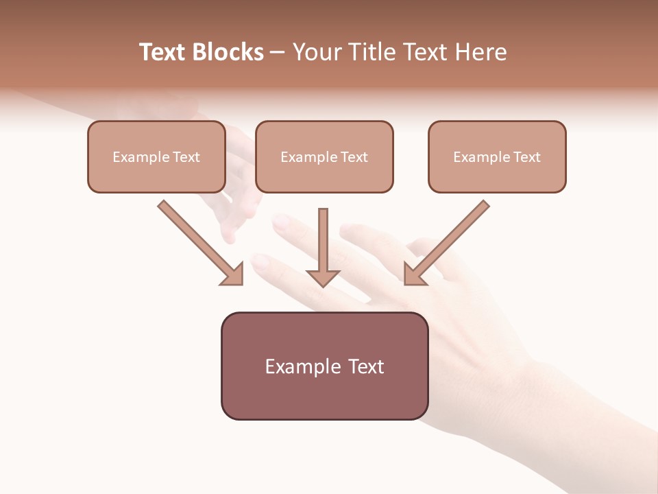 Close-Up Hand Reaching For Something. PowerPoint Template