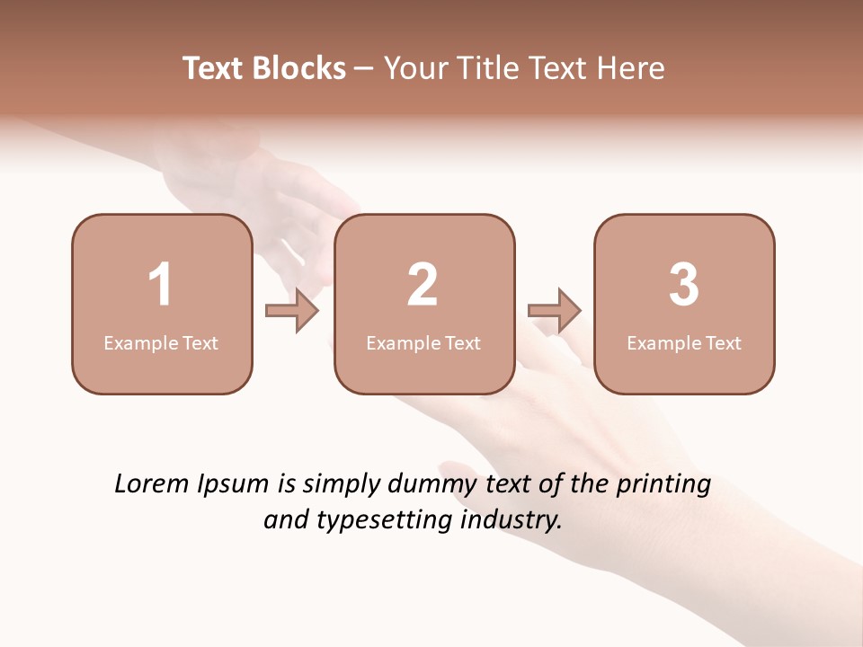 Close-Up Hand Reaching For Something. PowerPoint Template