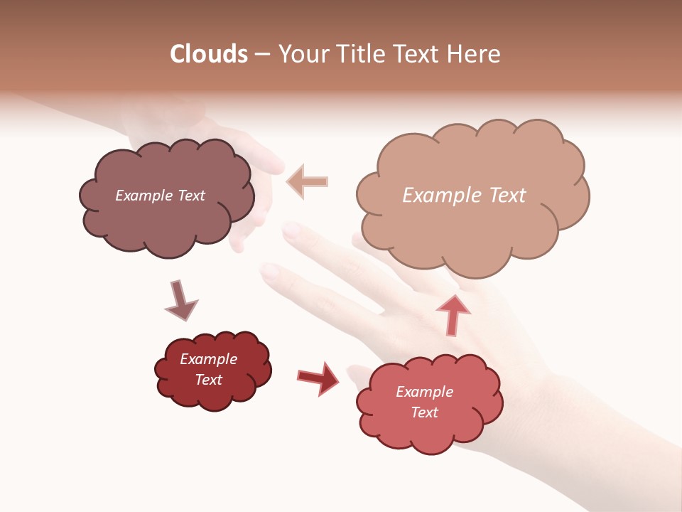 Close-Up Hand Reaching For Something. PowerPoint Template