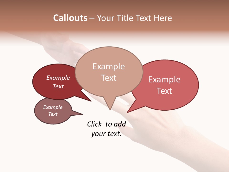 Close-Up Hand Reaching For Something. PowerPoint Template