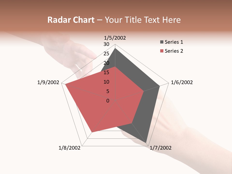 Close-Up Hand Reaching For Something. PowerPoint Template