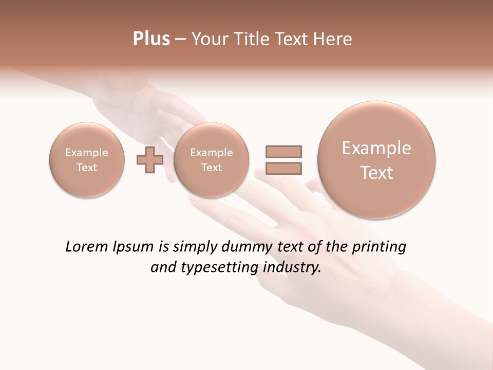 Close-Up Hand Reaching For Something. PowerPoint Template