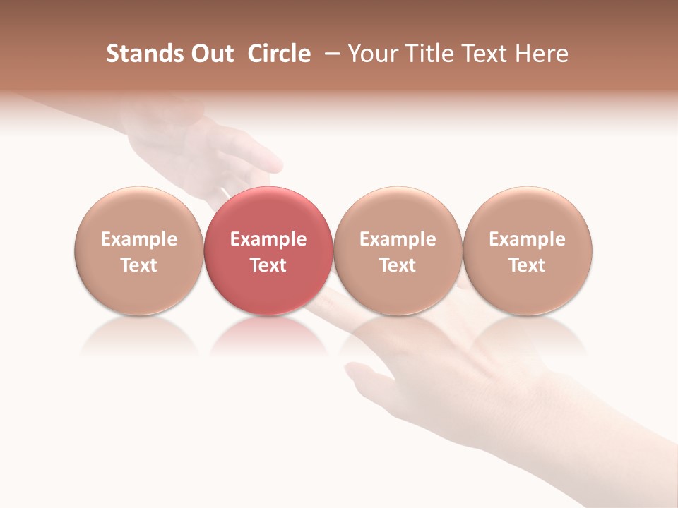 Close-Up Hand Reaching For Something. PowerPoint Template