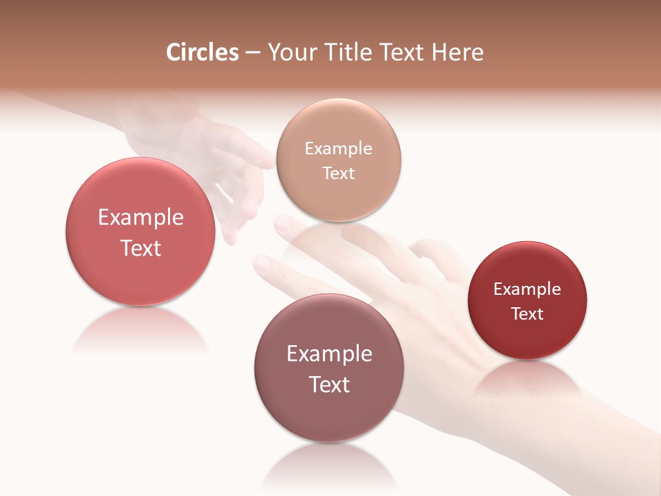 Close-Up Hand Reaching For Something. PowerPoint Template