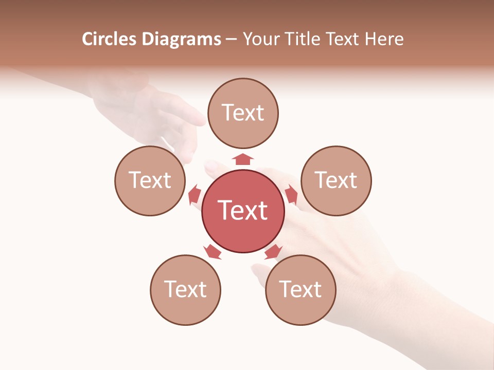 Close-Up Hand Reaching For Something. PowerPoint Template