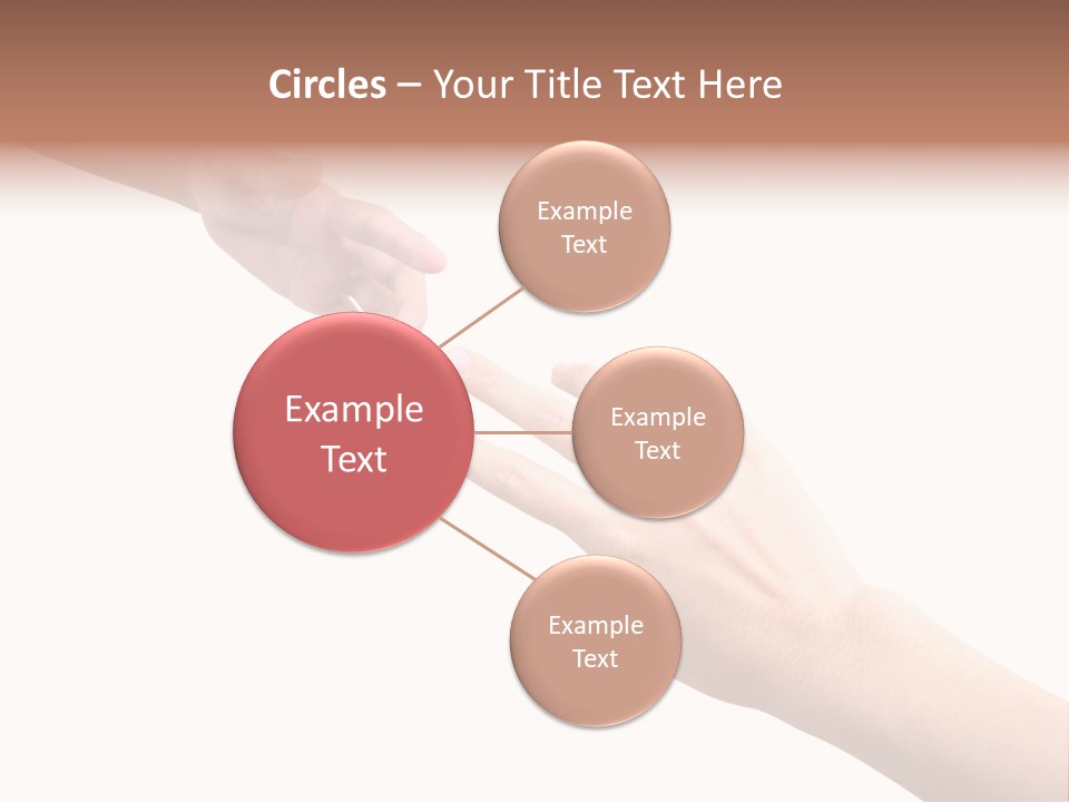 Close-Up Hand Reaching For Something. PowerPoint Template