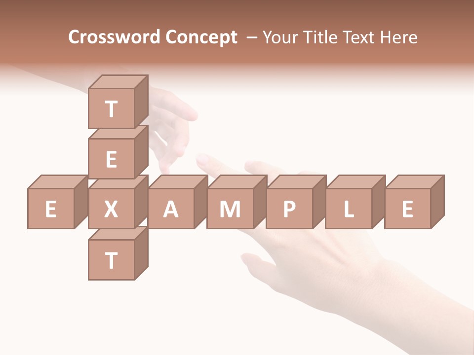 Close-Up Hand Reaching For Something. PowerPoint Template