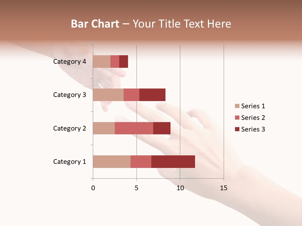 Close-Up Hand Reaching For Something. PowerPoint Template