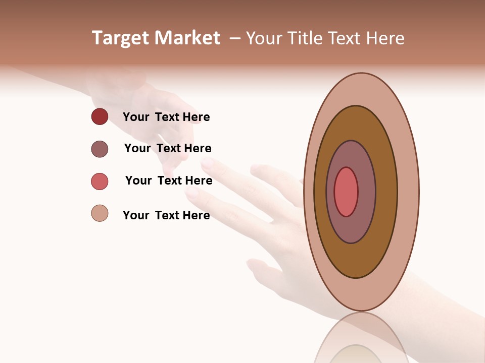 Close-Up Hand Reaching For Something. PowerPoint Template