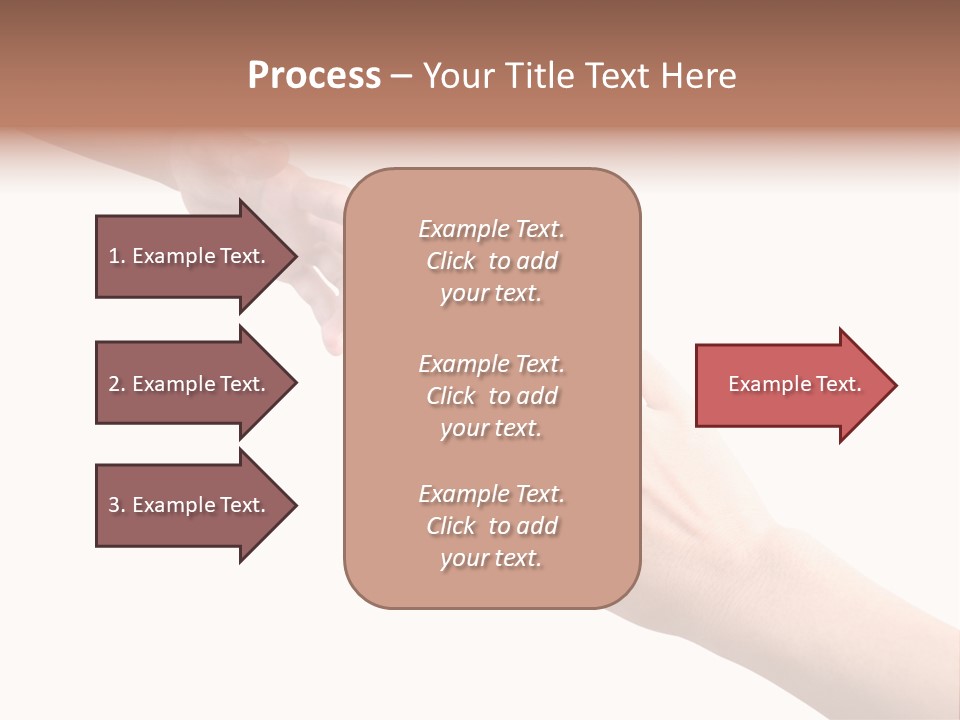Close-Up Hand Reaching For Something. PowerPoint Template