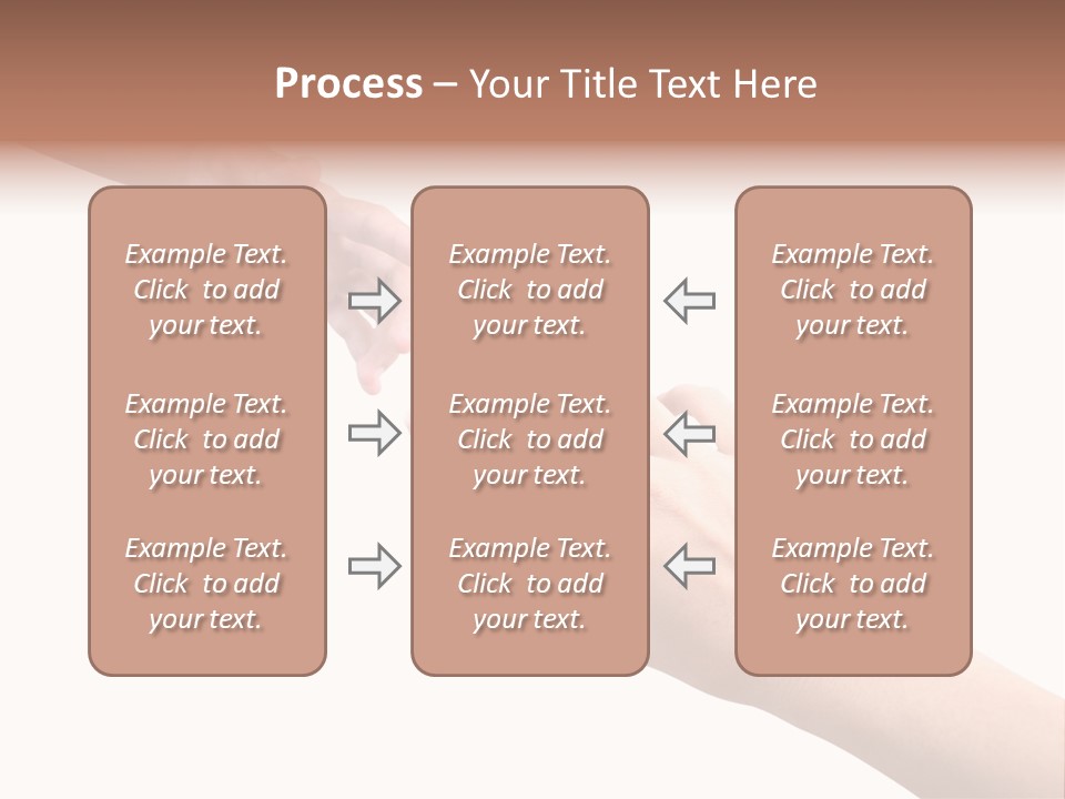 Close-Up Hand Reaching For Something. PowerPoint Template