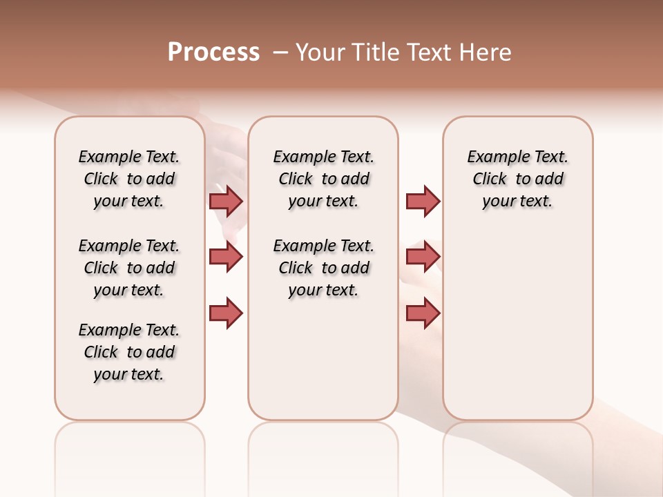 Close-Up Hand Reaching For Something. PowerPoint Template
