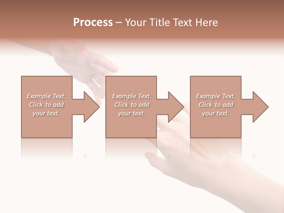 Close-Up Hand Reaching For Something. PowerPoint Template