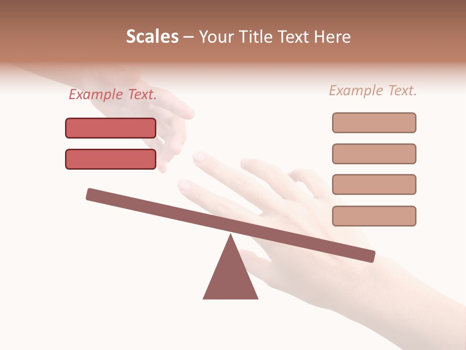 Close-Up Hand Reaching For Something. PowerPoint Template