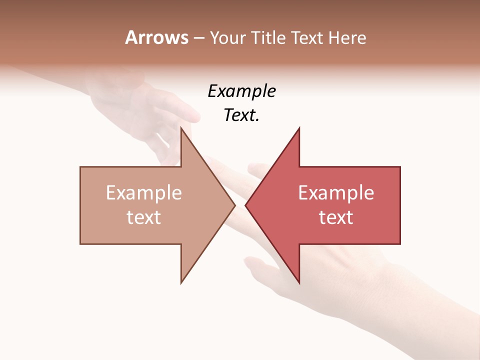 Close-Up Hand Reaching For Something. PowerPoint Template