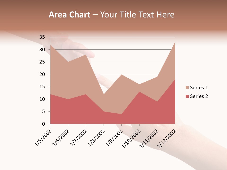 Close-Up Hand Reaching For Something. PowerPoint Template