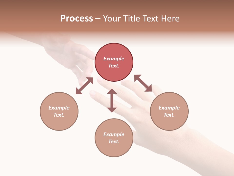 Close-Up Hand Reaching For Something. PowerPoint Template