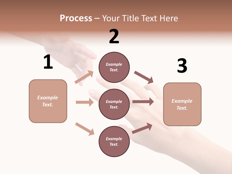 Close-Up Hand Reaching For Something. PowerPoint Template