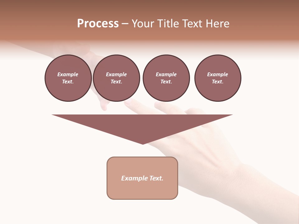 Close-Up Hand Reaching For Something. PowerPoint Template